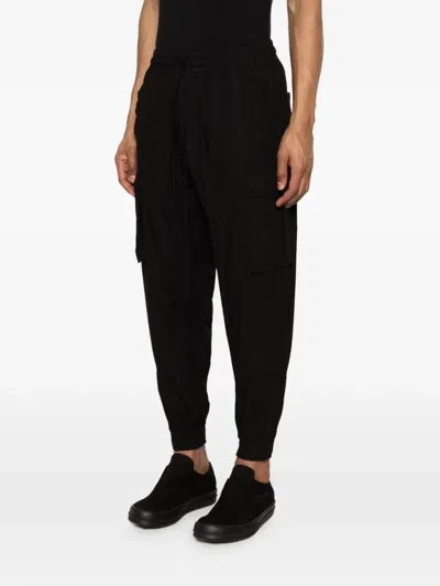 Thom Krom Drawstring Cargo Pants In Black