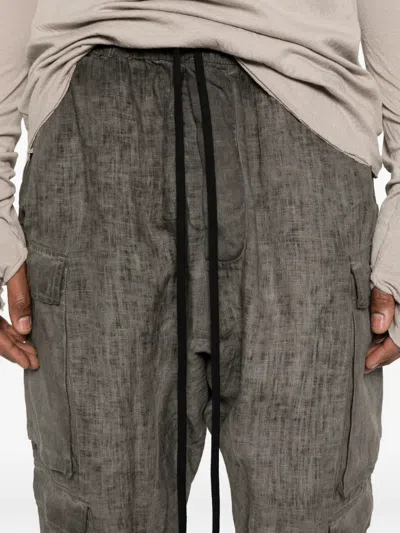Thom Krom Drawstring Cargo Pants In Gray