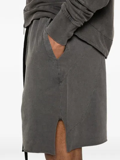 Thom Krom Drawstring Side-slit Shorts In Gray
