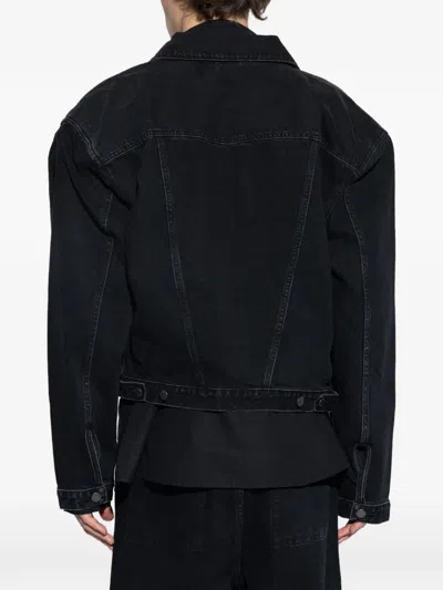 Entire Studios Buttoned Demin Jacket In Blue