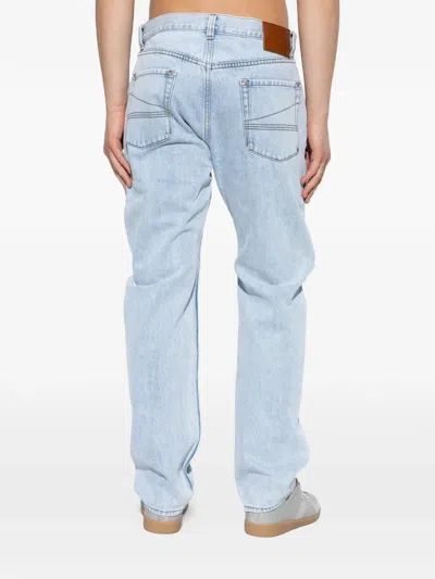 Entire Studios Logo-patch Jeans In Blue