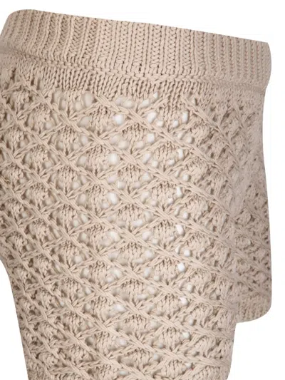 Ely Ely Open Knit Shorts In Multi