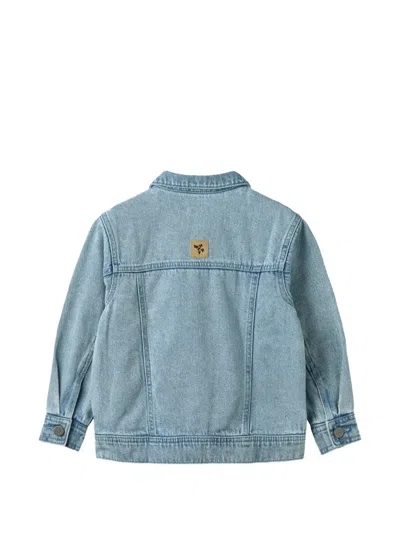 Wheat Bowie Button-up Denim Jacket In Blue