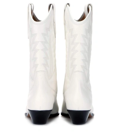 Shop Isabel Marant Étoile Dallin Leather Boots In White