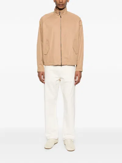 Herno Zip-up Flap-pocket Jacket In Neutral