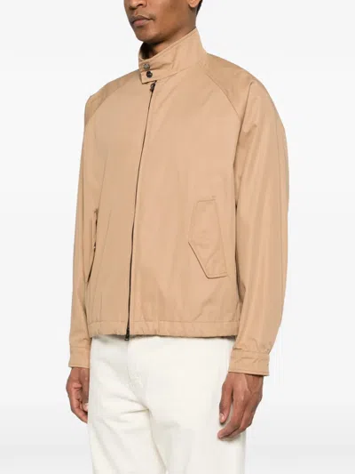 Herno Zip-up Flap-pocket Jacket In Neutral