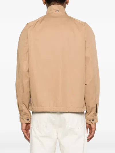 Herno Zip-up Flap-pocket Jacket In Neutral