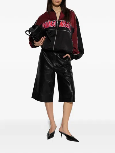 Gestuz Panelled Bomber Jacket In Black