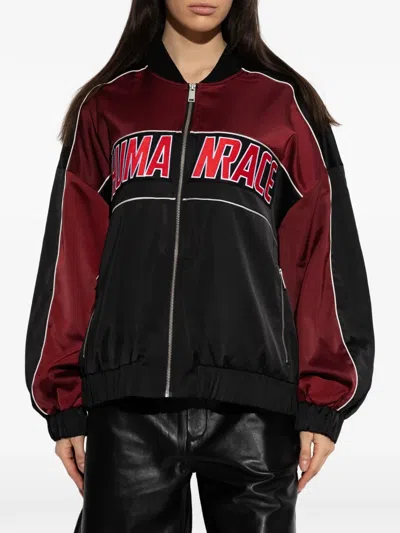 Gestuz Panelled Bomber Jacket In Black