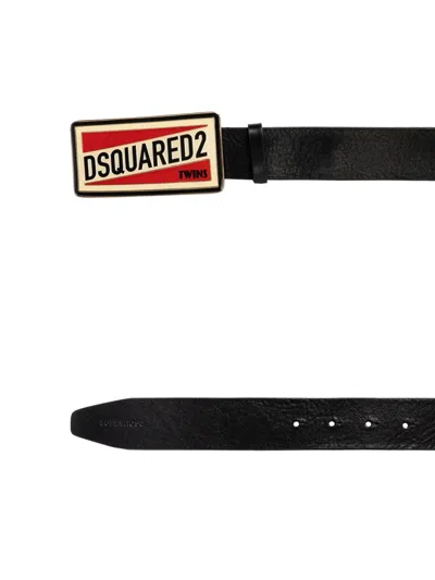 Dsquared2 Logo-buckle Belt In Multi