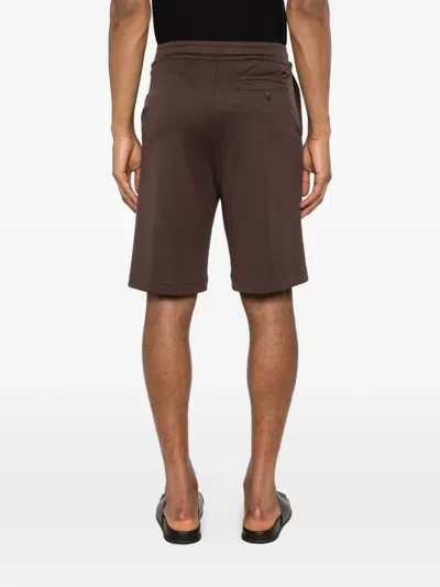 Herno Buttoned Shorts In Brown