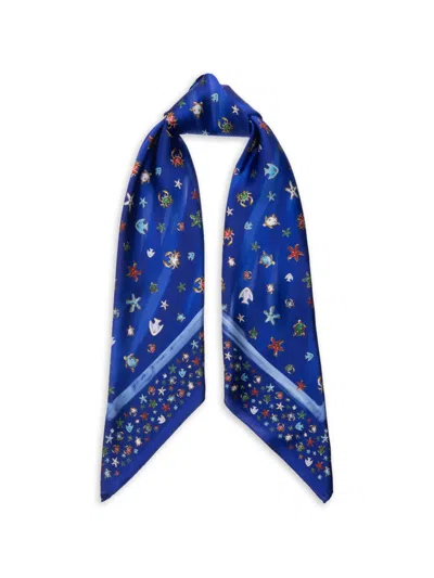 Eshvi Printed Silk Scarf In Multi
