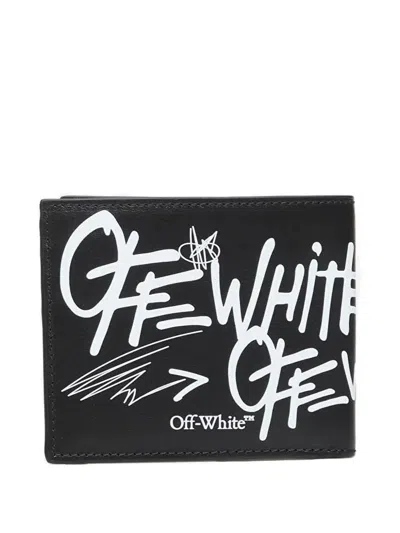 Off-white Logo-detail Bifold Wallet In Black