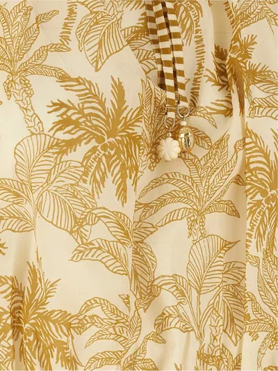 Eres Crocodile Patterned Top In Brown