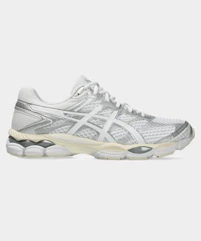 Asics Cumulus 16 White Tech Fabric Blend Sneakers In Multi