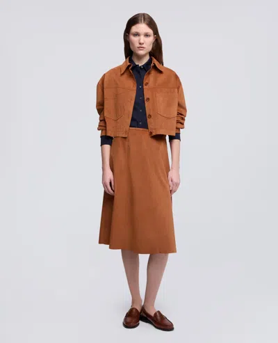 Aspesi Original Alcantara  Jacket In Brown
