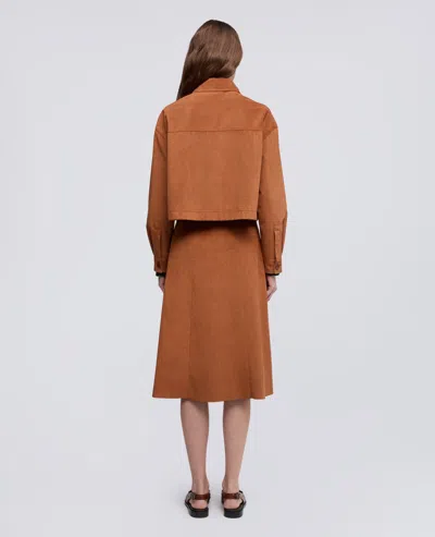 Aspesi Original Alcantara  Jacket In Brown