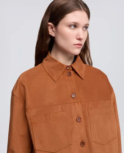 Aspesi Original Alcantara  Jacket In Brown