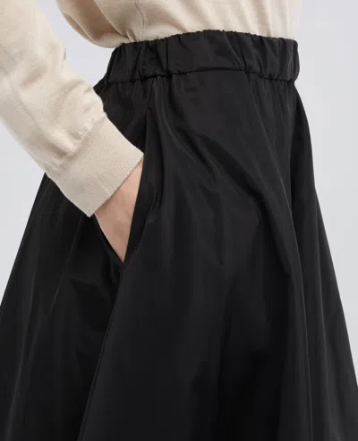 Aspesi Pleated A-line Mid-length Skirt In Black