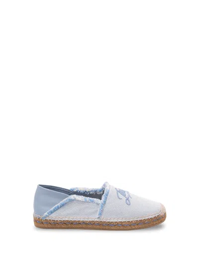 Jimmy Choo Avi Embroidered Canvas Espadrilles In Blue