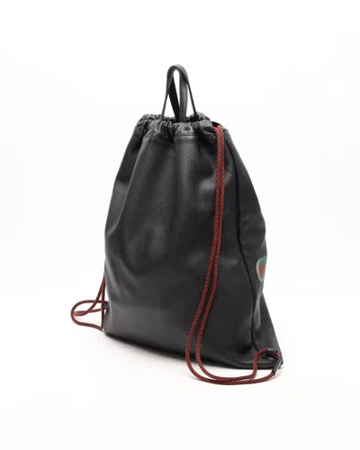 Gucci Drawstring Backpack In Black