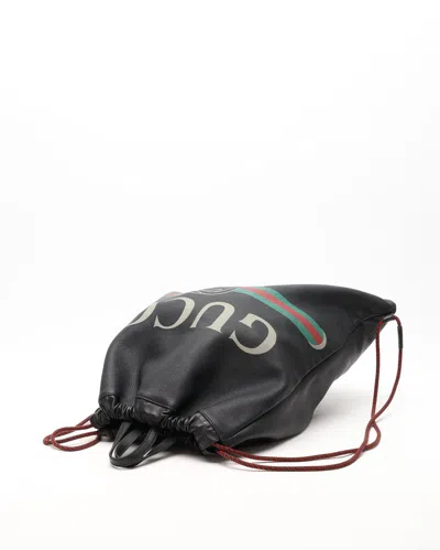 Gucci Drawstring Backpack In Black