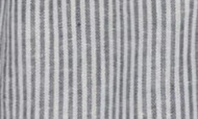 Caslon ® Stripe Drawstring Linen Blend Shorts In White