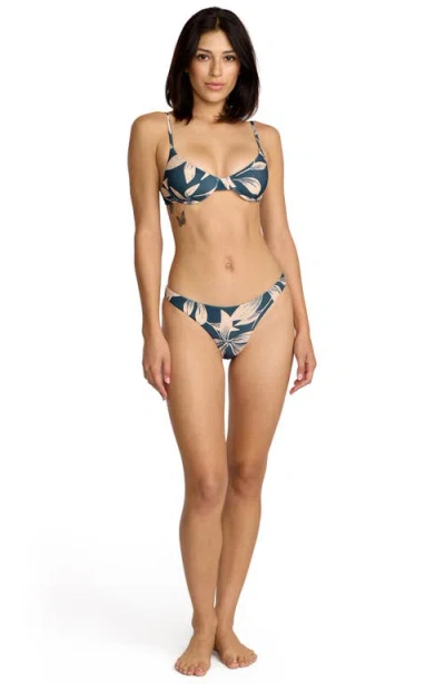 Volcom Bloom Tiny Cheekini Bikini Bottoms In Blue