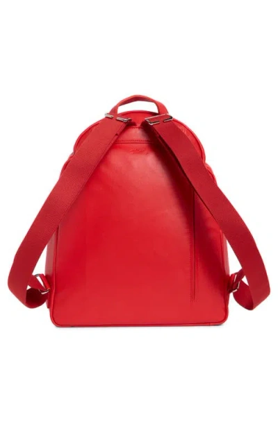 Longchamp Parisis Leather Backpack In Red