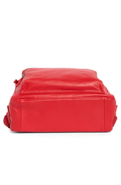 Longchamp Parisis Leather Backpack In Red