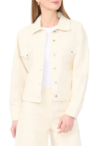 1.state Back Tie Denim Jacket In Sand