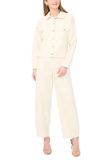 1.state Back Tie Denim Jacket In Sand