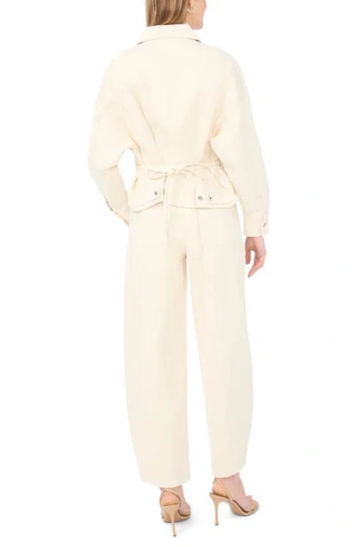 1.state Back Tie Denim Jacket In Sand