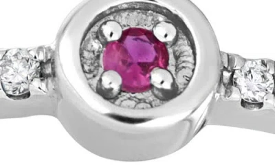 Bony Levy Ruby & Diamond Stackable Ring In Purple
