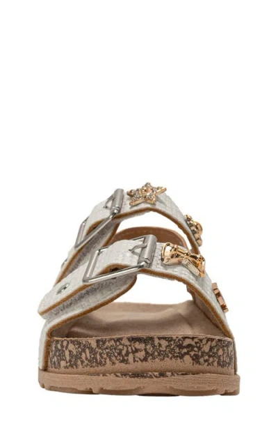 Bebe Peached Double Strap Sandal In White