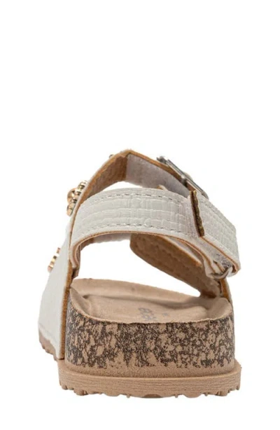 Bebe Peached Double Strap Sandal In White