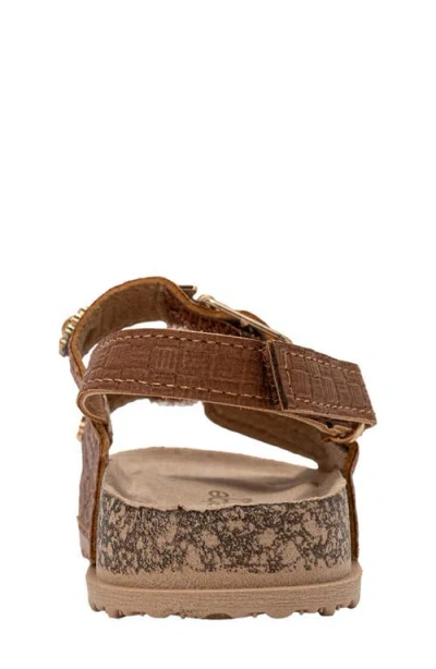 Bebe Peached Double Strap Sandal In Brown