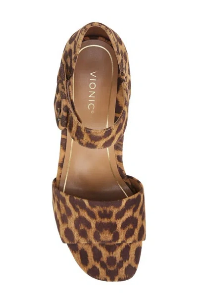 Vionic Wide Width Chardonnay Sandal In Brown