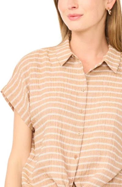 Halogen ® Printed Button-up Top In Neutral