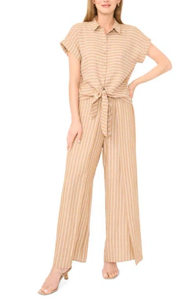 Halogen ® Printed Button-up Top In Neutral