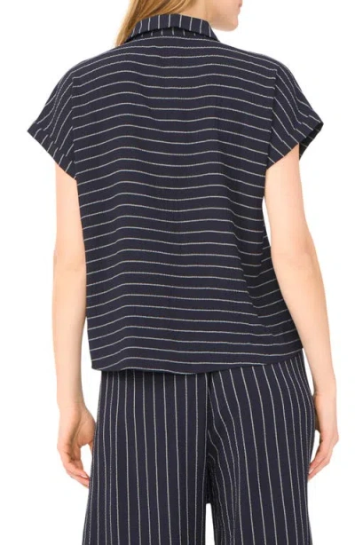 Halogen ® Printed Button-up Top In Blue