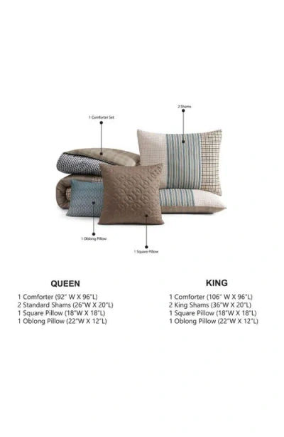 Bebejan Tranquil Patch Cotton Sateen Comforter Set In Blue