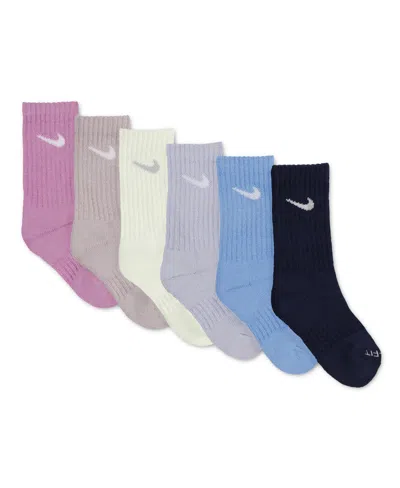Nike Boys' 4-5 Performance Crew Socks, 6-pack In Multi