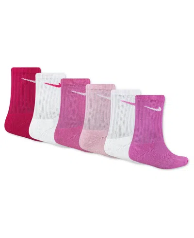 Nike Boys' 4-5 Performance Crew Socks, 6-pack In Multi