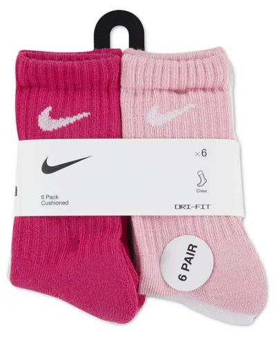 Nike Boys' 4-5 Performance Crew Socks, 6-pack In Multi