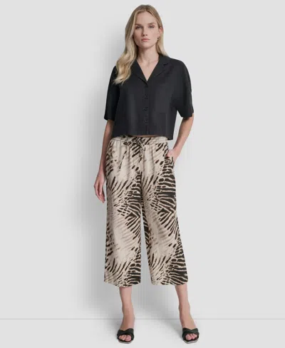 Dkny Women's Printed Pull-on Pants In Neutral
