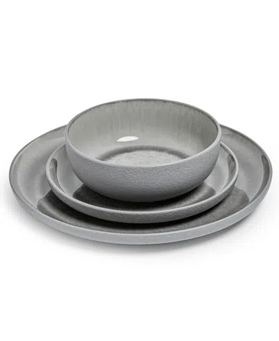 Sango Asher 12 Pc. Dinnerware Set, Service For 4 In Gray
