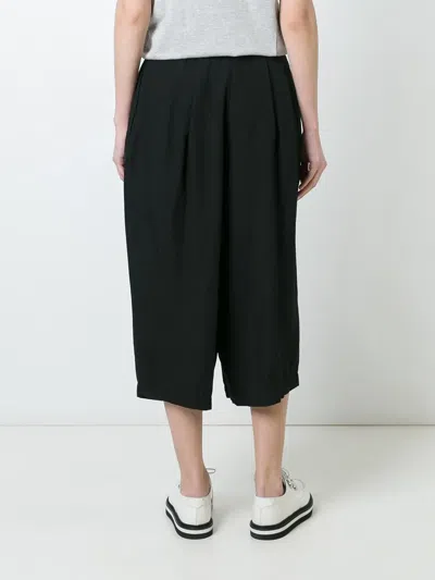 Comme Des Garçons プリーツクロップドパンツ In Black