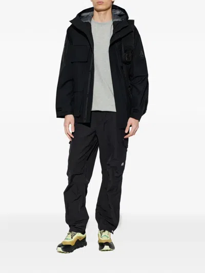 Moose Knuckles Multi-pocket Hooded Jacket In Blue
