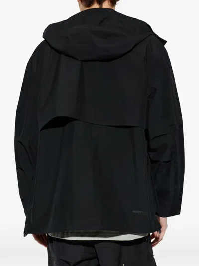 Moose Knuckles Multi-pocket Hooded Jacket In Blue